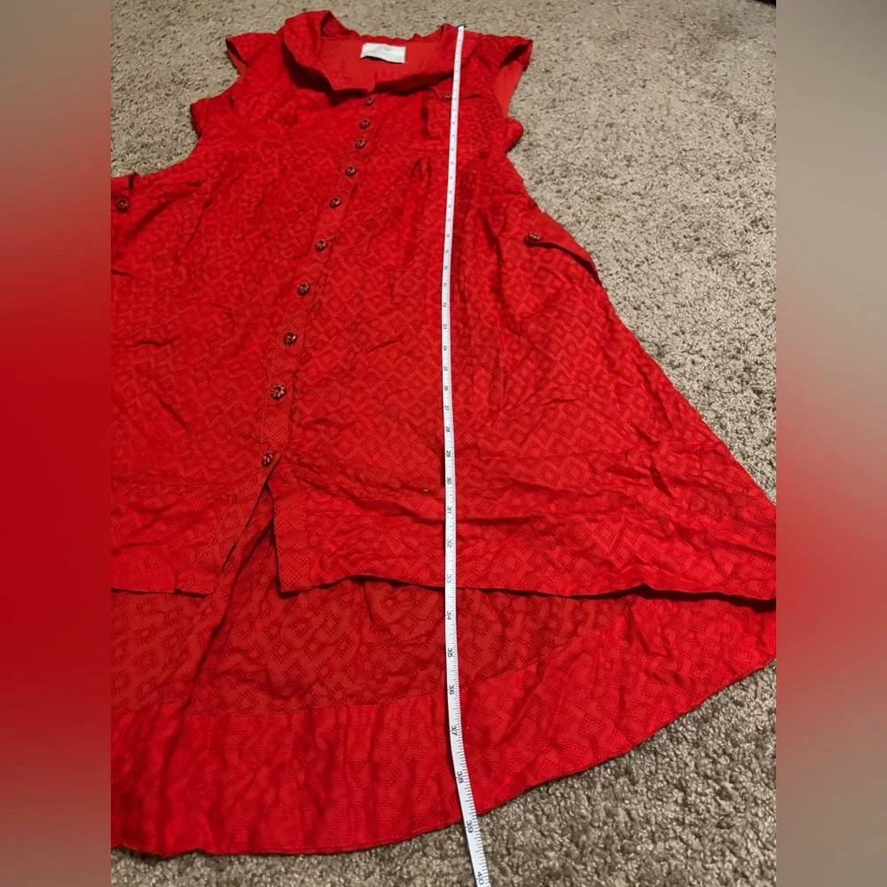 Postmark Anthropologie Four Corners high-low collared dress Size 2 100% cotton - Picture 6 of 10